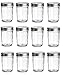 PremiumVials, 12 pcs, 8 oz, Mason Jars with Lids for Jam, Honey, Wedding Favors, Shower Favors, Baby Foods, Canning, spices, Half Pint