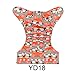ALVABABY New Printed Design Reuseable Washable Pocket Cloth Diaper Nappy + 2 Inserts YD18