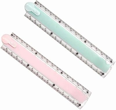 2 Pcs Folding Transparent Geometric Ruler Set - School Stationery Kids