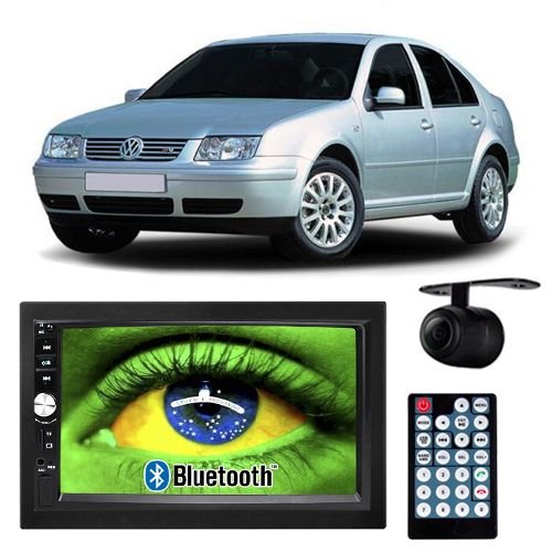 Central Multimídia Mp5 Bora 2001 à 2012 D720BT Moldura 2 Din Bluetooth Câmera Ré