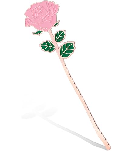 2 Marcapáginas De Rosa, Soporte De Metal Para Páginas De Libros