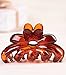 Prettyou 2.7 Inches Middle Size Plastic Resin Hair Claw Clip for Women, 4 Count