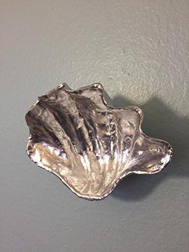 Hanging Silver Seashell, Paper mache, Seashell Art