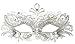 Masquerade Mask Shiny Metal Rhinestone Venetian Pretty Party Evening Prom Mask(White)