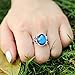 MOJO JEWELRY Gothic Flower Pattern Antique Sterling Silver Plating Oval Stone Color Change Mood Ring MJ-RS008