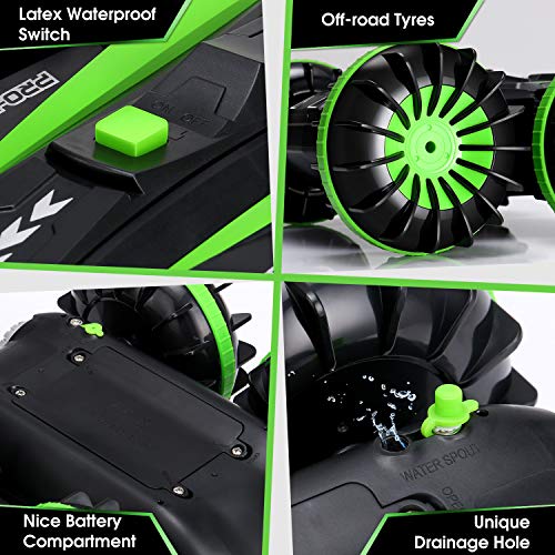SGILE RC Stunt Car Toy, Remote Control Car with 2 Sided 360 Rotation for Boy Kids Girl, Black - Thumbnail 4