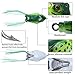 Sougayilang Hollow Frog Fishing Lures Soft Topwater Baits with Tackle Box for Bass Snakehead Saltwater Freshwater Fishing (6Pcs Frog Lure Only)