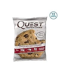 Quest Nutrition Protein Cookie, Chocolate Chip, 2.08 Ounce, Pack of 12