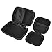 eBoot Black Earphone Cases EVA Earbud Case Hard Portable Bag for Headphones and USB Cables, 2 Sizes
