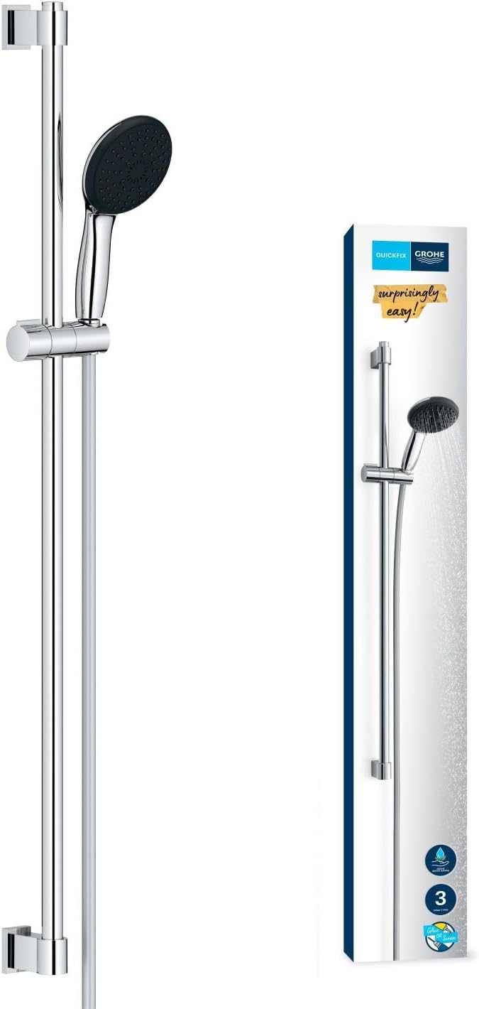 GROHE Vitalio Start 110 Shower Set 3 Spray Rain Jet Massage 1.75m Hose 90cm