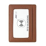 Front Pocket Wallet, Leather Slim Credit Cards and Business Cards Holder with RFID Blocking