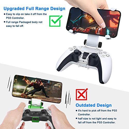 Supgear PS5 Controller Phone Mount Clip PS5 Controller Mobile Gaming