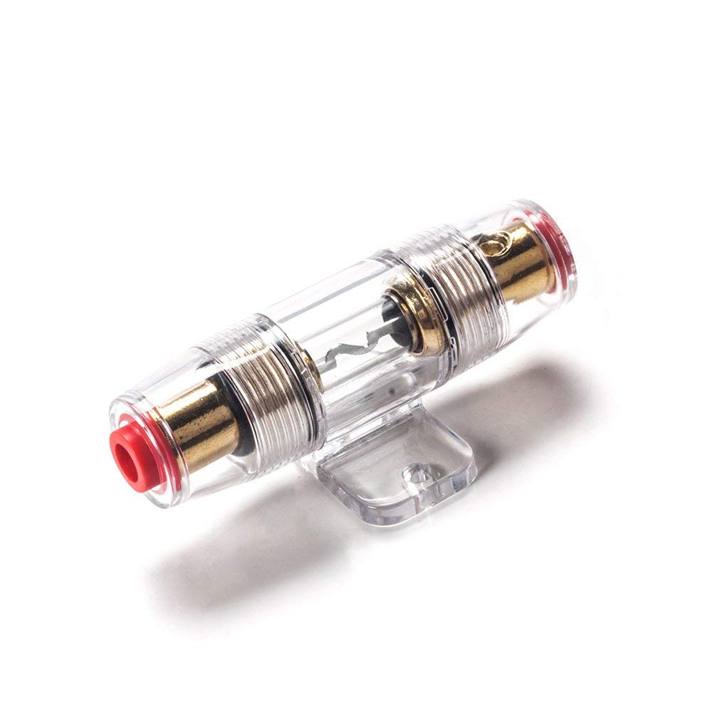 40A Inline AGU fuse holder fits for 4 8 10 Gauge wire including 2 pcs 40A Fuse 1pc Hex key wrench