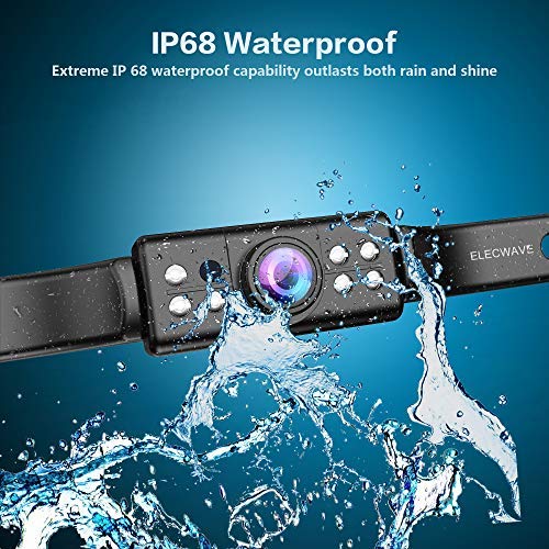 Backup Camera,2018 Upgrade Version Car Rear View Front View Reversing Camera 170° Perfect View Angle 7 IR LED Lights Night Vision IP68 Waterproof Universal Backing Camera - Optional Guideline(YES/NO)