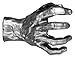 GuitarGrip RHGH-101R Male Standard Grip, Right-Handed, Silver Metallic