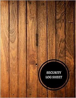 Amazoncom Security Log Sheet Security Incident Log Book - 