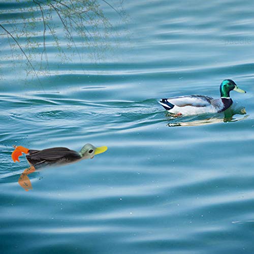Fuyamp 1 x Angelköder, 3D-Ente, Crankbait Tackle Swimbait Köder mit Haken, künstliche Angelköder. – Bild 7