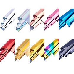 SUPERFINDINGS 60pcs 10 Color Reactive Foil Transfer