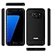 Galaxy S7 Case, Mascheri [Carbon Fiber Design] Shock Absorption Protective Dual Layer Military-Grade Defender Hybrid Case Cover for Samsung Galaxy S7 - Black