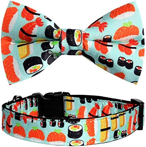Csspet Dog Collar Bow Tie, Detachable Bowtie, Adjustable Collar