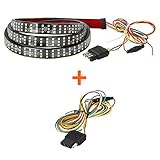 Zmoon LED Tailgate Light Bar Triple Row, 60 Inch