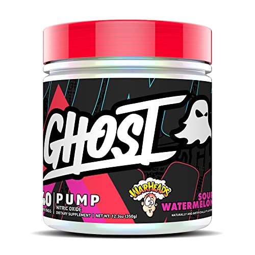 GHOST Pump Nitric Oxide Powder, Warheads Sour Watermelon 40 Servings