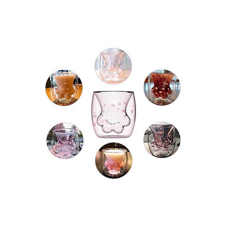 starbucks cat paw glass