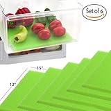 Dualplex Fruit &amp; Veggie Life Extender Liner for Refrigerator Drawers (6 Pack) – Extends the Life of Your Produce &amp; Prevents Spoilage, 12X15 Inches