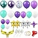 RUBFAC 311pcs Mermaid Party Supplies, Mermaid Tail Balloon Garland Set, Mermaid Arch Kit, for Mermaid Birthday Supplies, Under The Sea Party, Ocean Theme Party Supplies, Undersea Prefabricated