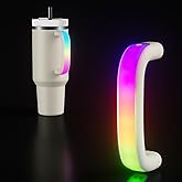 6 Colors LED Light-Up Tumbler Handle for Stanley 40oz/30oz, Comfortable Water Bottle Handle for Stanley Tumbler-Compatible with 40oz Stanley Cup Accessories, Use for Outdoor, Party, Home (Cream)