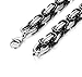 Jstyle 8mm Stainless Steel Mens Necklace Bracelet Set Byzantine Chain Black 22 inch