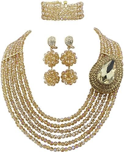 Ellenjewelry Gold African Beads Jewelry Sets Nigerian Wedding Jewelry Sets(C-1198)