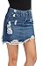 Verdusa Women's Casual Distressed Ripped A-Line Denim Short Skirt A-Blue#2 S