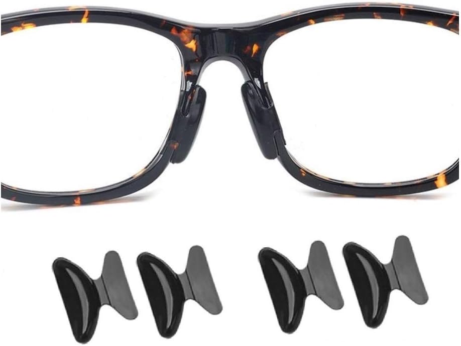 AM Landen 2 Pairs 2.5mm Black Non-Slip Silicone Stick on Nose Pads for Eyeglass Nose pad