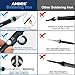 ALNbes Soldering Iron Kit Electronics, 60W 110V Adjustable Temperature Welding Tool, 5pcs Soldering Tips, Desoldering Pump, Soldering Iron Stand and Solder Wire for Variously Repaired Usage (S1)