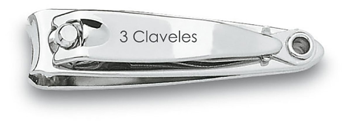 3 Claveles 12414 Nail Clippers with File, Chrome 2"