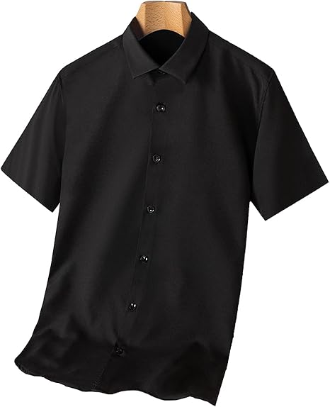 Amazon Amazon限定ブランド Moli Hani カジュアル 半袖 ワイシャツ Yシャツ メンズ ビジネス 無地 夏用 体感すぐ下がる 吸汗 透気 冷感 形態安定 皺無し シャツ 通販