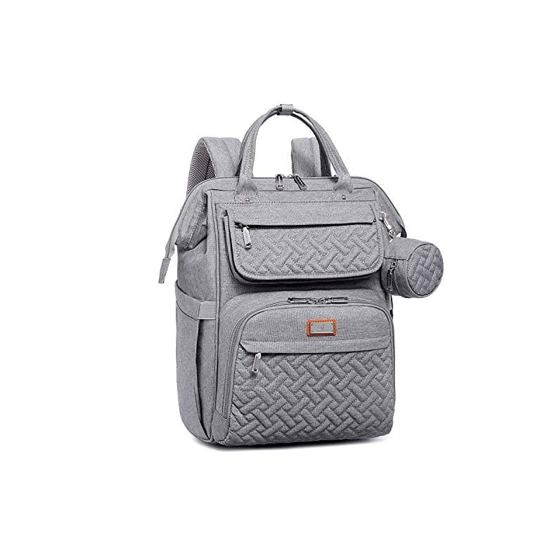 BabbleRoo Diaper Bag Backpack, Multifunction Large Bags with Changing Pad & Stroller Straps & Pacifier Case, Unisex…