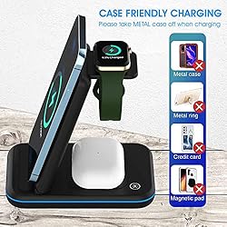 Foldable Wireless Charging Station, 3 in 1 Fast