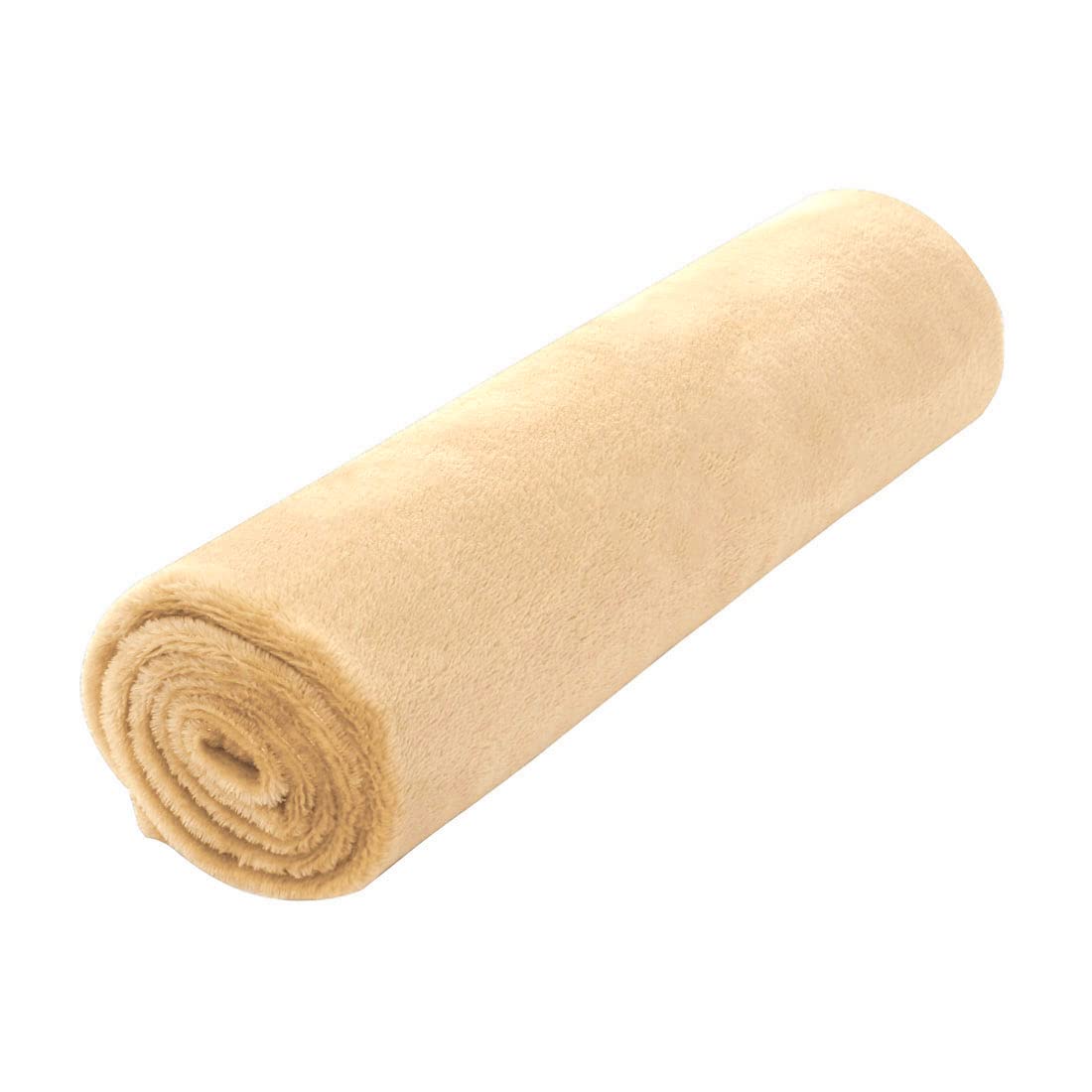 sourcing map Flannel Fleece Blanket Soft Lightweight Plush Microfiber Bed or Couch Blanket, Wheat 70 x 100cm