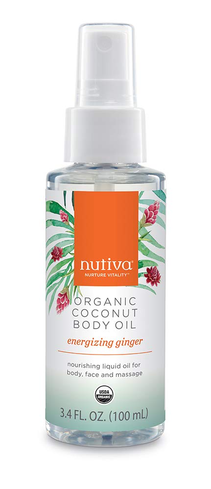 Nutiva Organic Coconut Body Oil Ginger, 3.4-ounce