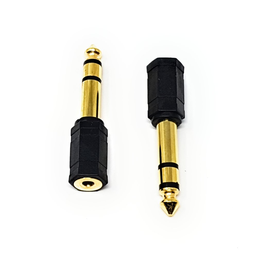 Maincore (2pack 6.35mm Jack to 3.5mm Stereo Socket Converter Adapter.Extender