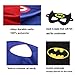 SPESS Superhero Capes Kids Dress Birthday Party Cartoon Costume Set for Boys and Girls 4 Set with Marks and Bags (Reversible)