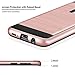 Galaxy S9 Case,Wollony Metallic Brushed Slim Hybrid Dual Layer Full Body Anti-Scratch Protective Case Heavy Duty Shock Absorption TPU Bumper Hard Cover for Samsung Galaxy S9 Phone - Rose Gold