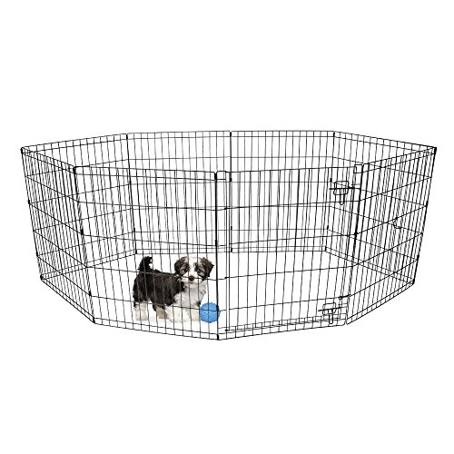 BV Pet 30"H Foldable Exercise Pen / Dog Playpen, 8 Panels with Single Door - Thumbnail 7