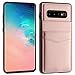 LakiBeibi Galaxy S10 Plus Case, Galaxy S10 Plus Card Holder Case, Premium Leather Folio Flip Galaxy S10 Plus Wallet Case with Card Slots Shockproof Protective Case for Samsung Galaxy S10+ - Rose Gold
