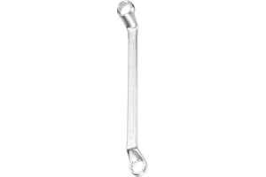 HARFINGTON Offset Extra Long Box End Wrench 18 x 19 mm Metric 12 Point 75 Degree Offset Double End Box Ratcheting Wrench CR-V