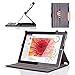 MoKo Microsoft Surface 3 Case - Slim-Fit Multi-angle Folio Cover Case for Surface 3 10.8 inch 2015 Version Windows 8.1 Tablet, BLACK