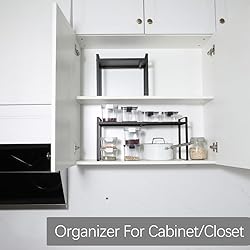 Expandable Cabinet Shelf Organizer Riser for