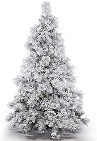 12' Pre-Lit Medium Flocked Alberta with Pine Cones Artificial Christmas Tree - Multi LED Lights